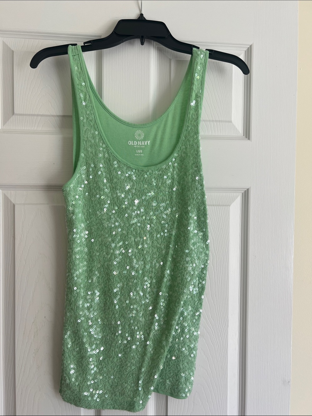 Old Navy Mint Sequin Scoop Neck Tank